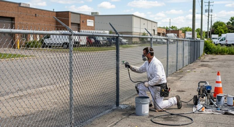 Commercial Fence Painting in Littleton, CO