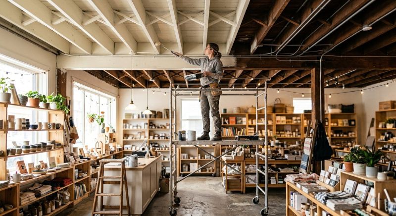 Retail Ceiling Painting in Denver, CO