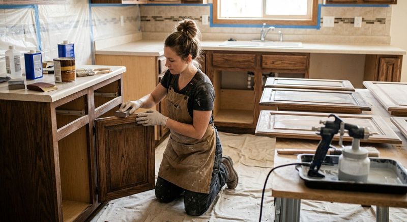 Wood Cabinet Refinishing in Lafayette, IN